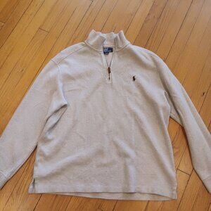 Classic Polo Ralph Lauren Quarter Zip Men's L Tan Color